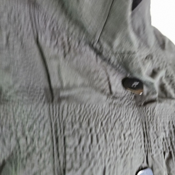 Liv By Habitat Black Pucker Textured Button Lagenlook Blouse - Picture 9 of 10